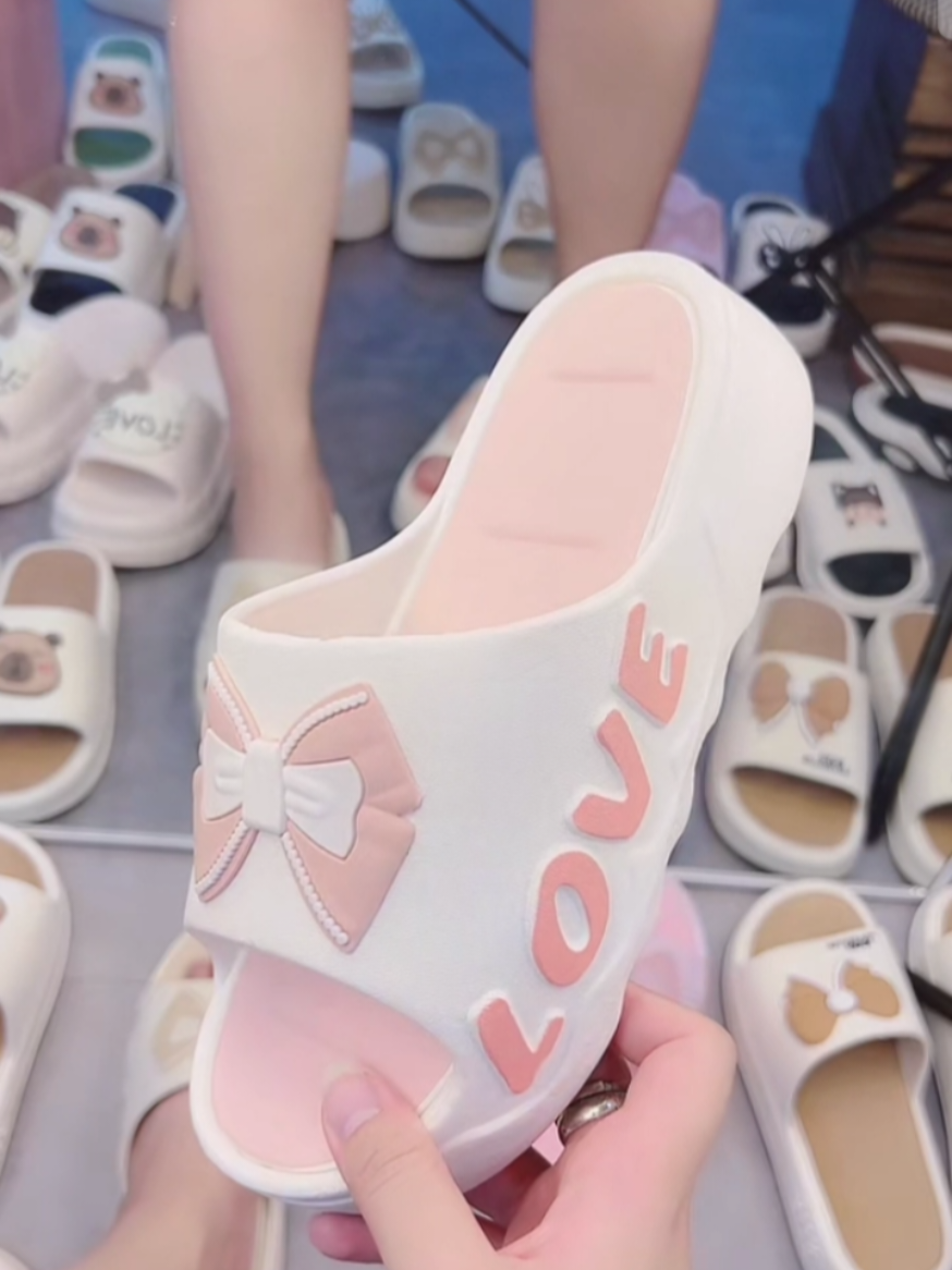Dép bánh mì nữ hình nơ cute đế 4cm #depbanhmi #depnuthoitrang #baoanhshop #xuhuong #riviugiaydepxinh #thinhhanh 