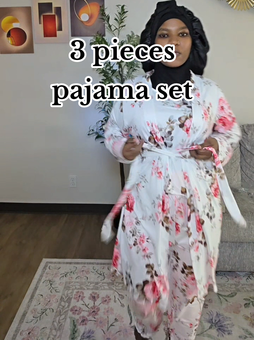 the softest most comfortable pajama set #pajamas #3pieceset #nightdress #lounge#pajamasets #tiktokshopfinds #trending 