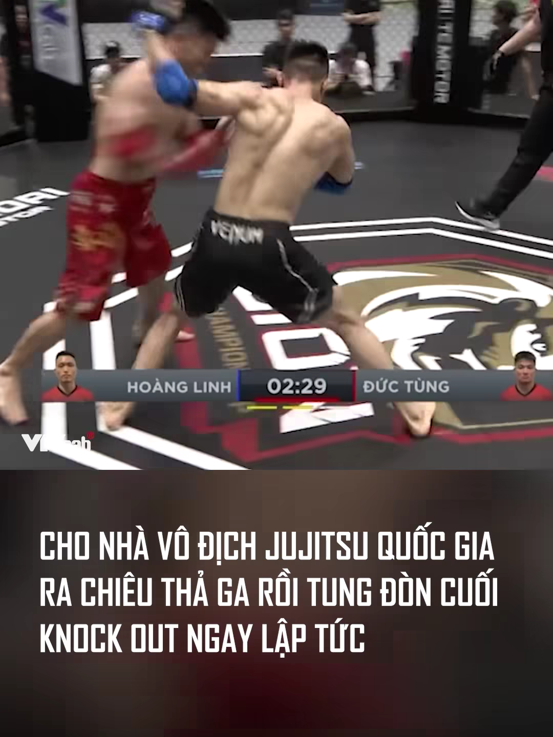 Đẳng cấp quá out trình, cho nhà vô địch Jujitsu Quốc gia ra chiêu thoả thích rồi tung một chiêu hạ knock out đầy bất ngờ #LIONChampionship #NationalPride #ASEANU23Championship #sportsontiktok #VTVcab #mma