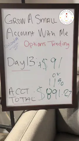 Grow a small stock options trading account with me. Day 13. #stockmarket #fyp #optionstrader #daytrader #stocktrader 
