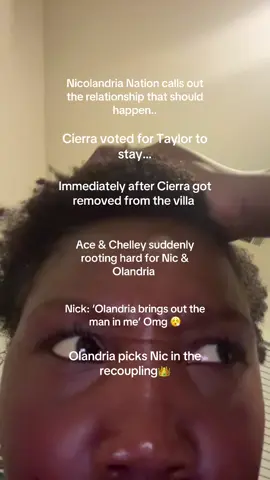 We knew Nicolandria was giving epic energy from the jump. Delusional? More like visionary. #LoveIslandUSA #SomeoneCookedHere #NicAndOlandria #fyp 
