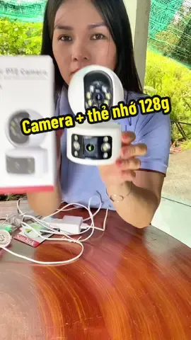 Camera nhìn 2 gióc+ nói 2 chiều + thẻ nhớ 128g lưu trữ liên tục 15-20 ngày #camera #đàmthoại2chiều #camera2mat #yoosee #báođộng 