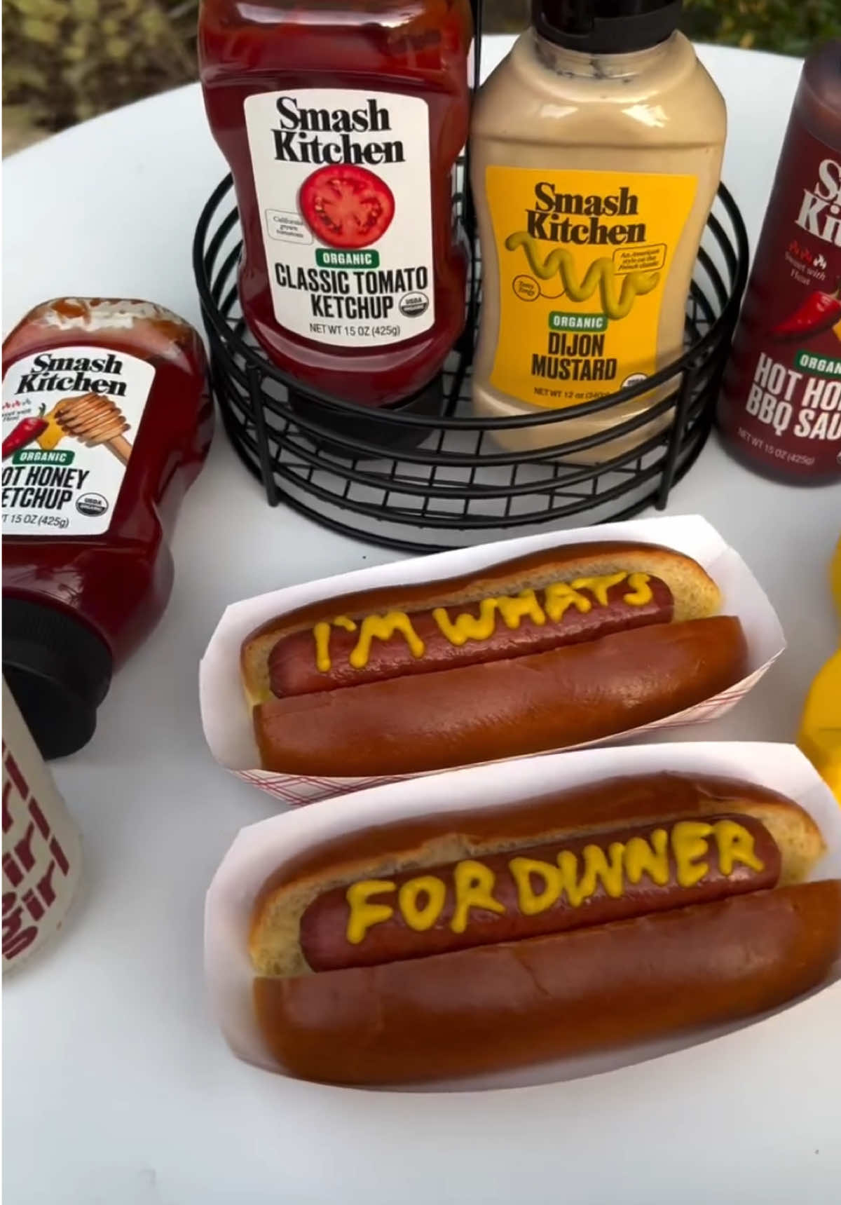 This Hot Dog Social was too Bun-believable not to share. Also happy Tequila Day! Cheers! #imwhatsfordinner #smashkitchen #hotdogs #tequila #poolparty #summervibes #glizzy 