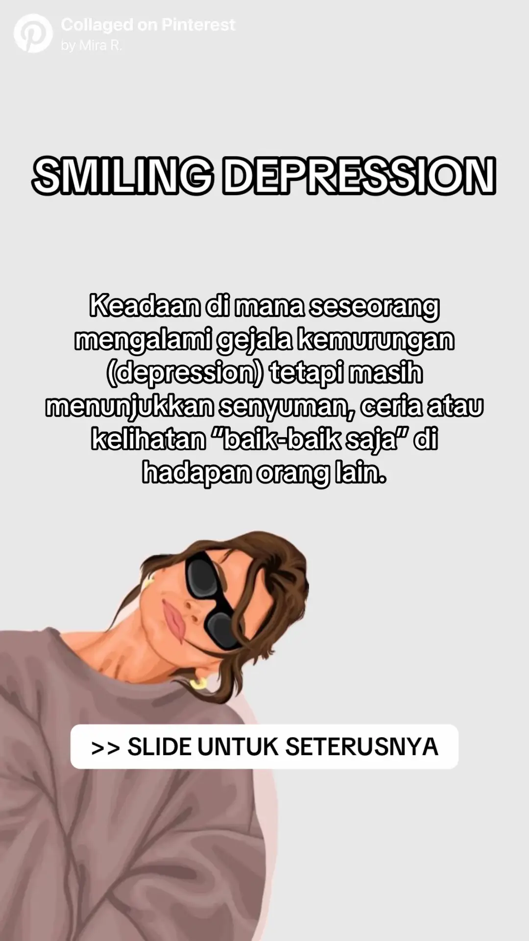 Smiling depression - Orang yang menangis dalam diam, tapi senyum di depan dunia. 🔻Baca sini utk Solution Smiling Depression🔻 @MY 