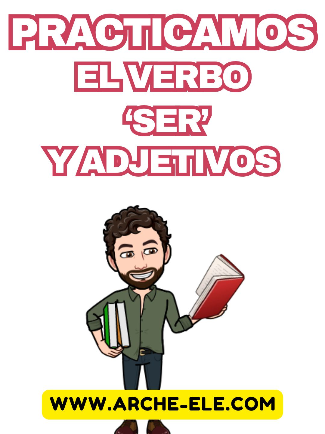🗣️ ¡Vamos a practicar los adjetivos con el verbo ser en español! Mira la imagen y forma frases como: “El libro es interesante” o “La profesora es amable”. 🎯Estudiantes de español en Tailandia 🇹🇭 ฝึกแต่งประโยคภาษาสเปนด้วยคำคุณศัพท์ เช่น “El libro es interesante” หรือ “La profesora es amable” ดูภาพแล้วลองพูดประโยคตามกันเลย! 💬 👉 Aprende español en: www.arche-ele.com #AprendeEspañol #EstudiarEspañol #EspañolParaExtranjeros #SpanishPractice #VerboSer #AdjetivosEnEspañol #เรียนภาษาสเปน #ภาษาสเปนง่ายๆ #ครูสอนภาษาสเปน #TikTokEducativo #SpanishInThailand #EspañolInteractivo