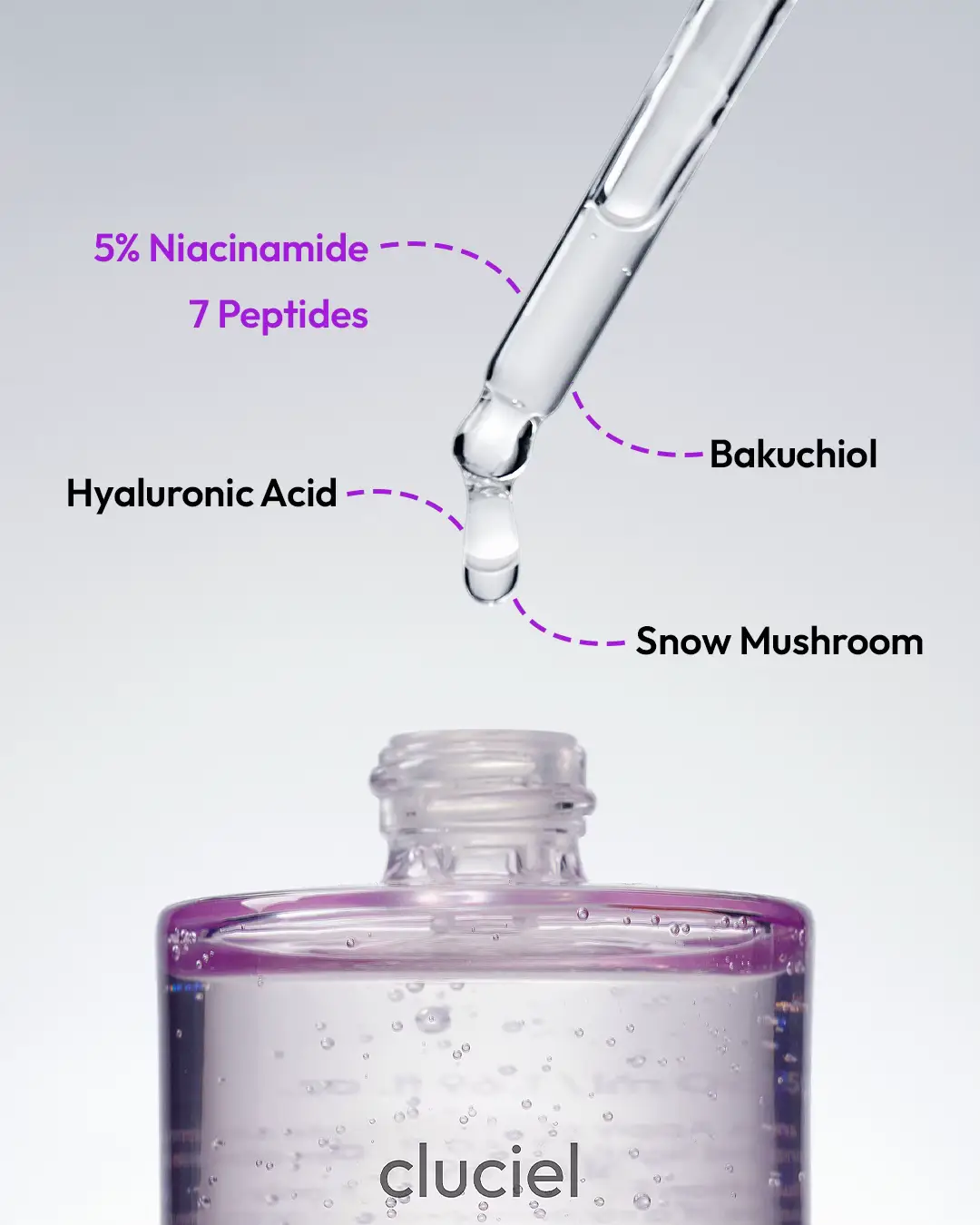 #cluciel  #vegan #glassskin #acneserum #clucielniacinamidepeptideserum #niacinamide #TikTokBeauty 