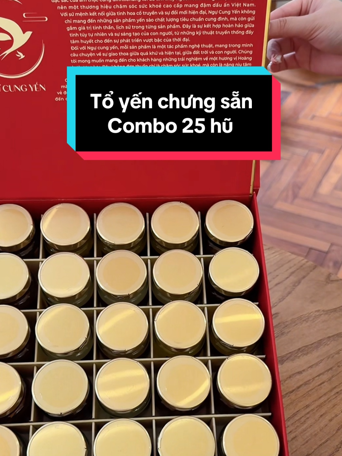 Combo 25 hũ yến chưng sẵn nhà Ngự Cung Yến, hộp quà tặng sang trọng  #yensao #yenhuchungsan #ngucungyen #quatangsuckhoe #quaTet #quabieu #comboquatet #setquatangyensao #quatang
