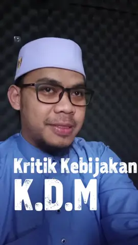 KDM itu bukan nabi atau malaikat. dia manusia biasa yang bisa salah. nah disitulah peran kita, mengkritik yang salah.  semoga dengan kritik ini pemerintah jadi lebih baik.  #KDM 