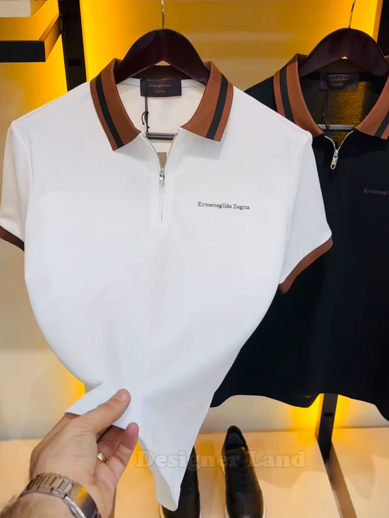Premium Eclipse Wear Polo T-shirt🔥 Material: 210/220 GSM Lycra Cotton with Spandex. Feel the premium touch and superior comfort. Sizes: M, L, XL. Perfect fit for every style. M – Chest 38 Length 27 L – Chest 40 Length 28 XL – Chest 42 Length 29 Buy now to experience luxury and style!