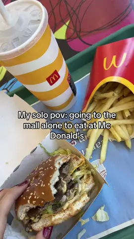 This is your sign that you can take yourself anywhere, and have fun all alone 😁  #mc #alone #solo #pov #food #mukbangeatingshow #mcdonald #bigmac #order #foru #f #usa_tiktok🇺🇸 #world #romania 
