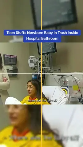 Teen Stuffs Newborn Baby In Trash Inside Hospital Bathroom #cops #copsoftiktok 