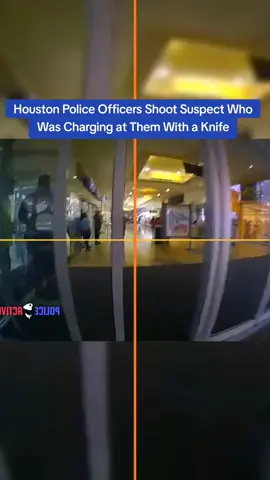 Houston Police Officers Shoot Suspect Who Was Charging at Them With a Knife #cops #copsoftiktok 