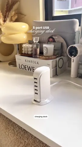 Charge everything in one go ⚡️ This 5-port USB charging dock powers my desk fan, speakers, earbuds, portable fan and phone — all at once! Fast charging + super affordable at just ₱299 🫶 Tap the yellow basket to grab yours! 🛒✨ #chargingdock #charging #chargingport #chargingstation #chargingcable #charger #usbhub #tech #desk #fastcharging #fyp #foryou #fypシ #foryoupage #viral #trending 