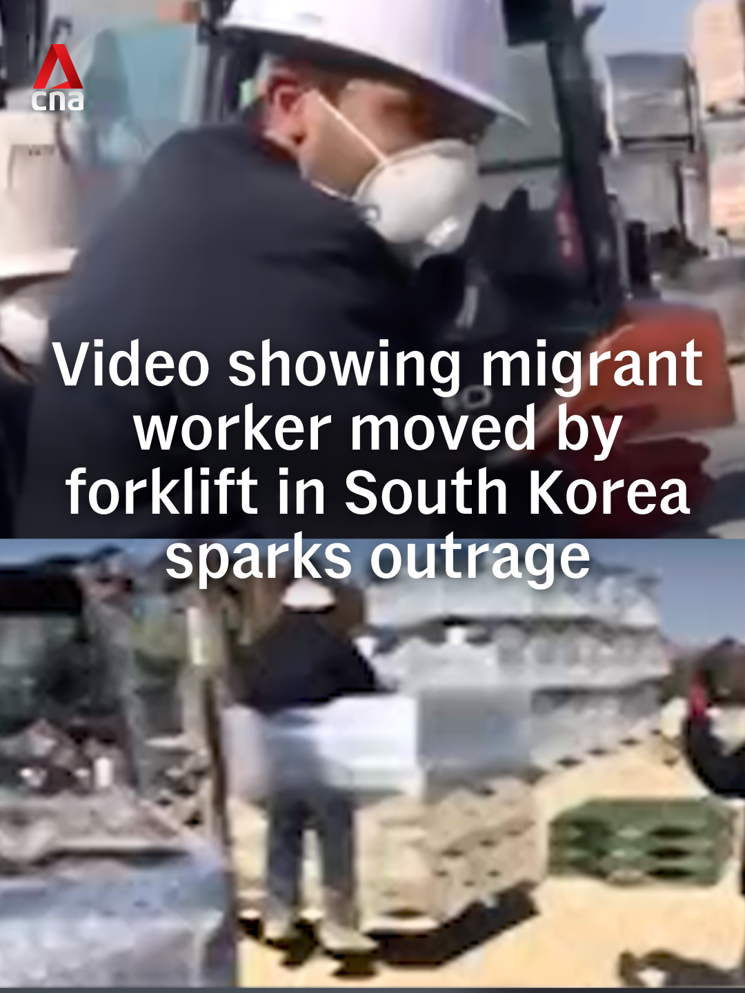 South Korea's president ordered officials to find ways to prevent the mistreatment of migrant workers on Thursday (Jul 24), amid public outrage over a video showing a worker being tied to bricks with cling wrap and lifted off his feet by a forklift at a South Korean factory. In the video, a South Korean forklift driver lifts a Sri Lankan migrant worker, who is bound to a pallet of bricks with cling wrap, and moves him around a factory yard while another person is heard laughing in the background. Local activists say the driver was punishing the worker over his brick-wrapping skills. The migrant worker later told reporters in a televised interview that the incident caused him significant stress and mental anguish.  President Lee Jae-myung condemned the act in a Facebook post, calling it an “intolerable violation” and a “clear infringement of the human rights of a minority”. #southkorea #southkoreanews #migrantworkers