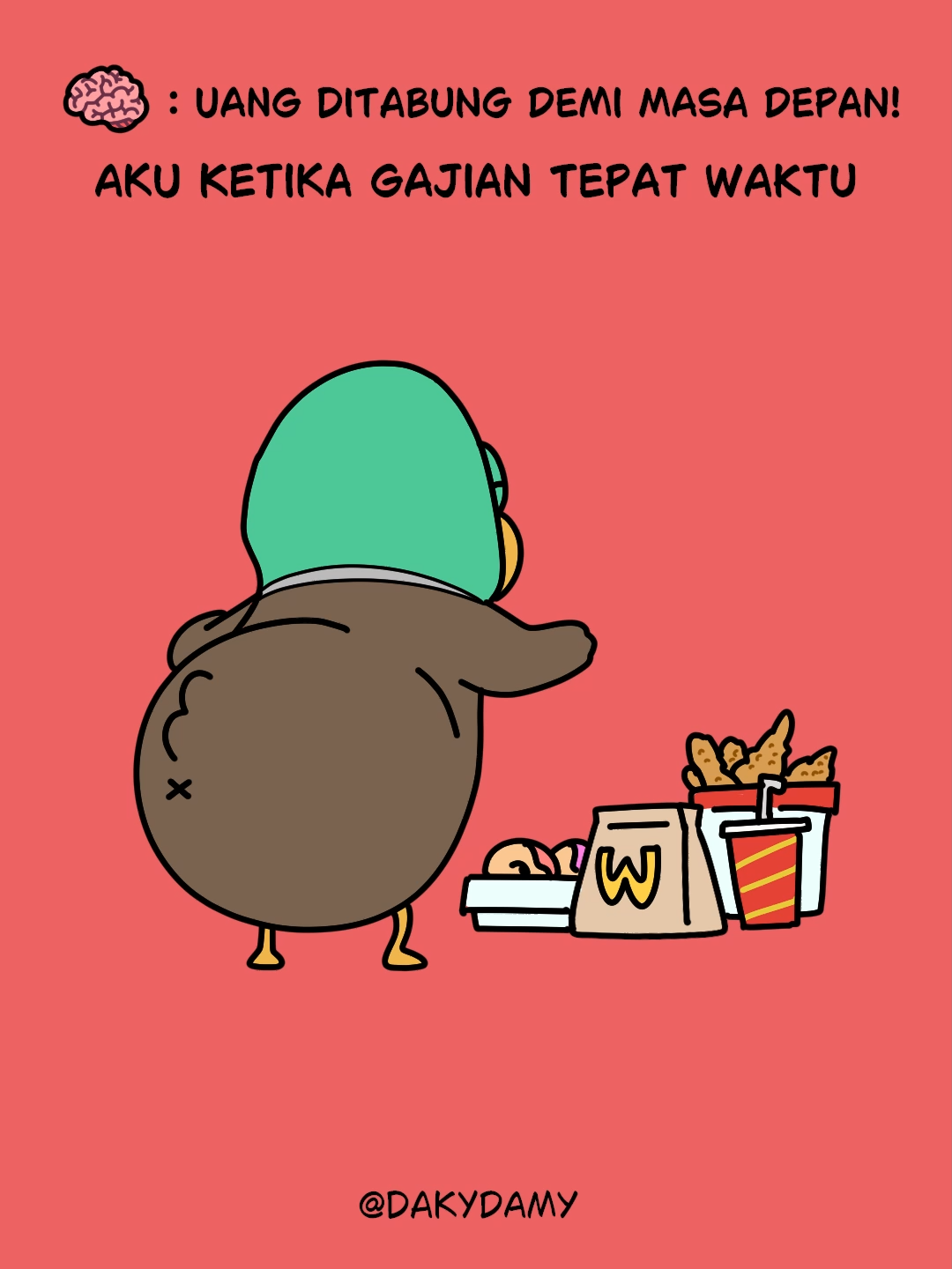 Self reward dulu, self control belakangan🦆 #dakydamy #animasi #animasilucu #ngantorlife #animasilucu #gajian