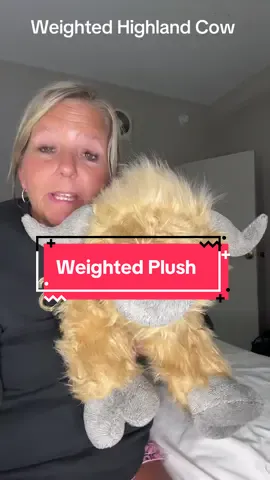 The weighted Highland cow has been a lifesaver for me on vacation. #heatingpad #weightedstuffedanimal #weightedplush #StressRelief #painrelief 
