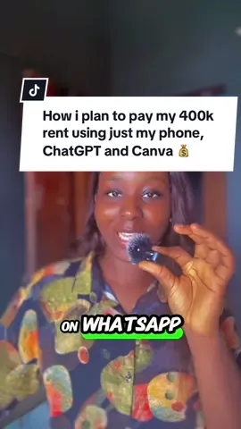 My rent is ₦400,000 and here’s my exact plan to pay it using just my phone, ChatGPT, and Canva no 9–5, no face showing🤯 The truth is, you don’t need complex setups or expensive gadgets to make money online. If you have a smartphone, free AI tools like ChatGPT, and Canva for design, you can create digital products and sell them for passive income. I’ll be sharing all my practical steps from creating my first e-book to uploading it on Selar and driving sales through faceless content. ✨ Want my ready-to-use ChatGPT prompts and Canva templates? Click the link in my bio or comment “RENT PLAN” to get started. #facelesshustle #chatgptmoney #CanvaDesign #makemoneyonlinenigeria  #SideHustleIdeas #DigitalProducts  #AIMoney #FacelessMarketing  #OnlineBusinessTips #TikTokSideHustle #PassiveIncomeNigeria #FacelessContent  #CanvaHacks #AIBusinessIdeas #NoFaceHustle How to make money online in Nigeria 2025 How to create digital products using ChatGPT Faceless content strategy How to sell e-books in Nigeria AI side hustles that pay