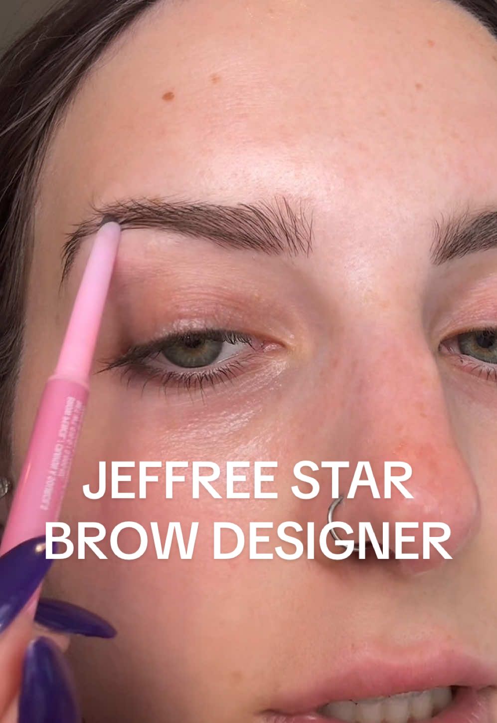 THE most natural looking brows!! As someone who has tried literally every brow pencil- this is my all time favorite  ✨ petal tip gives the most natural strokes ✨ smooth glide but doesn’t smudge ✨ wearing “dark brown” @Jeffree Star Cosmetics  #jeffreestar #jeffreestarcosmetics #browpencil #eyebrowpencil #browdesigner #jeffreestarbrow #eyebrowhack #dealsforyoudays #TTSBeautyBesties #tiktokshopcreatorpicks #tiktokshopnewarrivals