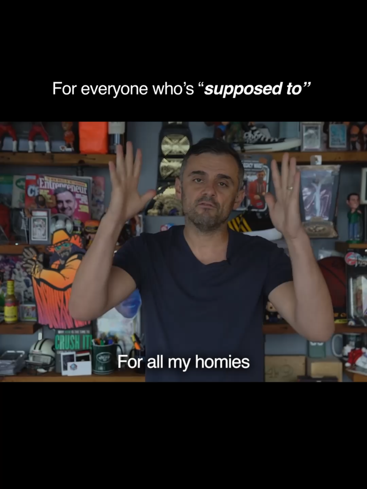 Supposed to …. I am so tired of hearing this … there’s no such thing as “I was supposed to” … once you realize life is just about adjusting to what actually happened versus what you expected to happen you become much happier … watch this twice if you’re confused ! #garyvee #mindset #motivation