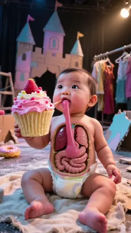 Eat bad and cake for baby asmr #cake #eating #asmrsounds #babytiktok 