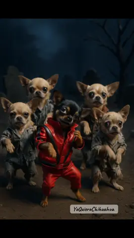 ✨🐾'Cause this is thriller 🧟🧟‍♀️🧟‍♂️#yoquierochihuahua #fyp #foryoupage #viral #ai #tiny #chihuahua #dancing #dog #funny #thriller #michaeljackson 
