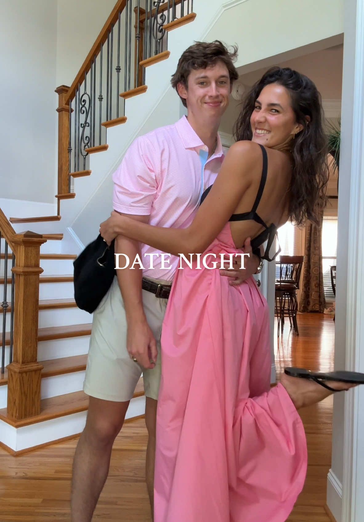 and he looked a little too happy doing it… @Commense @H&M @lululemon @Sézane #datenightideas #datenightoutfit #transition #sundress #matchingoutfits #summerdress 