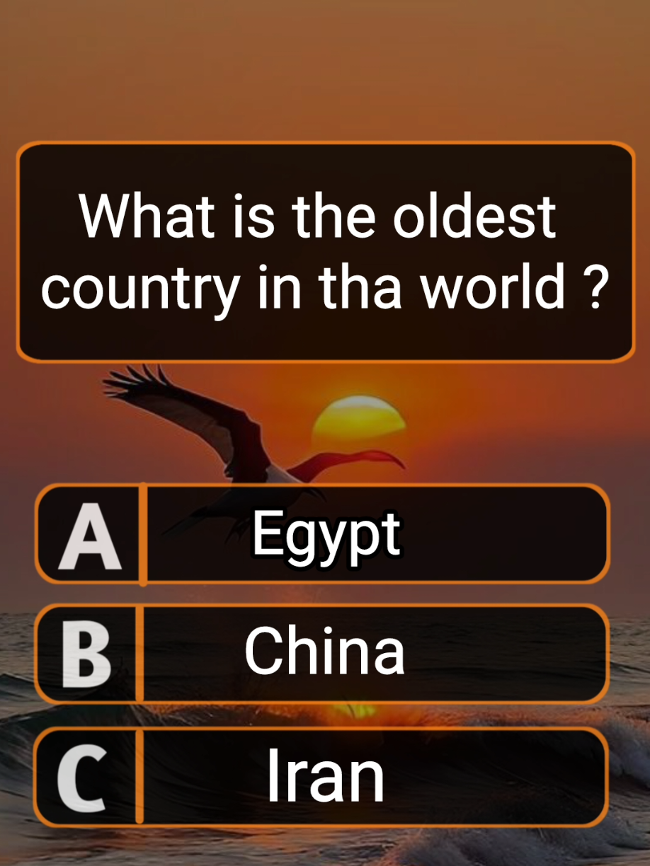 What Is The Oldest Country In  The World ?#quizztime #PopYourBrain #TestYourIQ #USAQuiz #TestYourIQ #TriviaTime #TestYourIQ #TestYourIQ #SmartChallenge #viral #forupage 