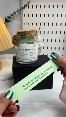 for every emotion, there’s a verse💌 — bible verses in a jar of emotions✨ #bibleverses #readmewhen #faithjar #giftideas #bibleversejar #jarofhope 