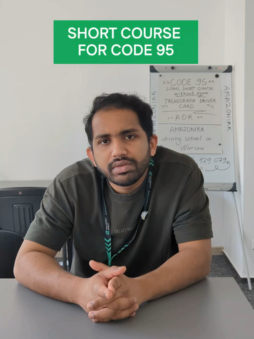 ✅ What Is the Short Code 95 Course in Poland? The Short Code 95 course is an accelerated, exam-free training option for professional drivers who obtained their Category C driving license before September 9, 2009. 📌 Who qualifies? If your Category C license was issued before 09.09.2009, you’re eligible — even if your CE came later. Example: ✔️ C from 2008 → Short course ❌ C from 2015 → Not eligible → must take the long course 💻 How the Short Course Works Duration: 5 days Format: 100% online (no need to attend in person) Documents: Just one day visit our office — we handle the rest Exam: ❌ No final exam required Result: You’ll receive an official Polish Code 95 card, valid throughout the European Union 🔍 Why Choose This Course? This is the fastest, stress-free way to get your EU-recognized Code 95 certificate — perfect for international truck and bus drivers who meet the date criteria. 📩 Contact us today to check your eligibility and get started!  +48 576 799 005 (Telegram / WhatsApp / Viber)