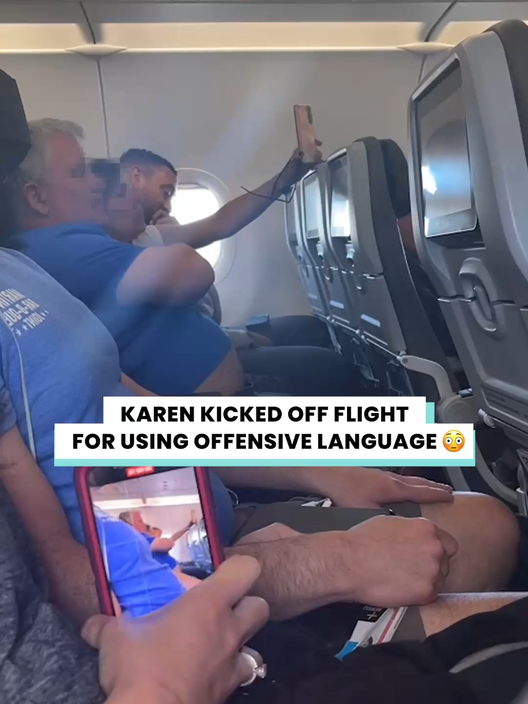 What does she expect? 😳 @charlottedalessio  #karen #karensgoingwild #karensoftiktok #flight #kickedoffmyflight #kickedoffairplane #plane #offensive #offensivelanguage