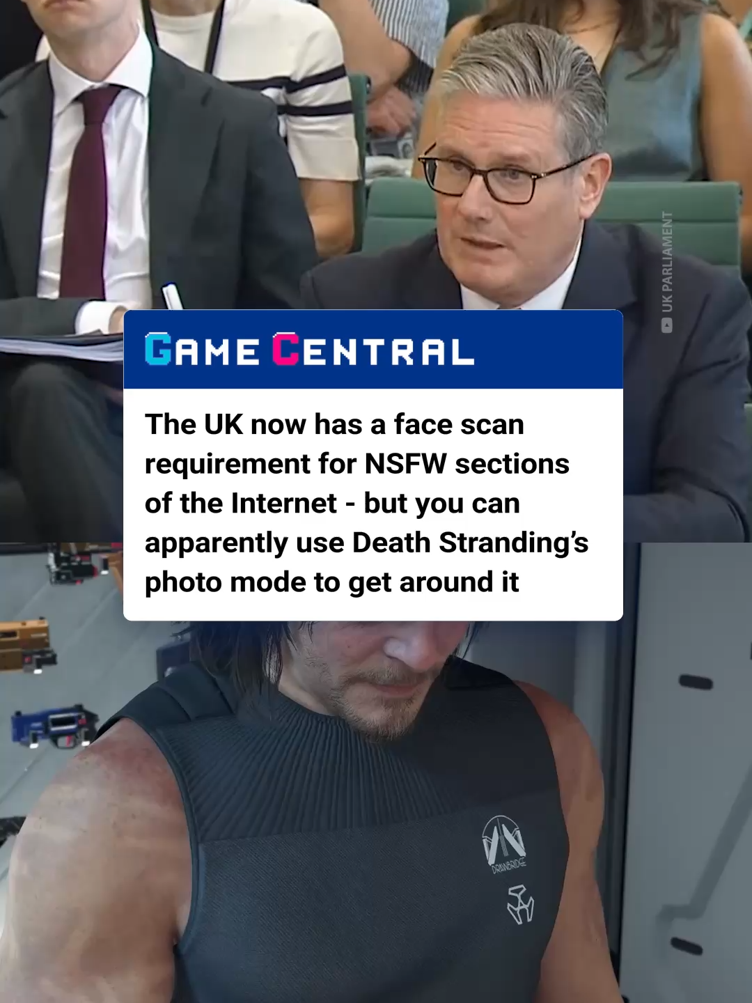 Yes, if you're in the uk you do now require a licence for anywhere on the internet which is deemed for over eighteen year olds only...But one user online has discovered a hilarious way that discord's implementation of the system can be fooled, and that's by using the photo mode in death stranding - Some data analyst is about to be very confused about norman reedus's browsing habits... #deathstranding #hideokojima #playstation #ps5 #gaming