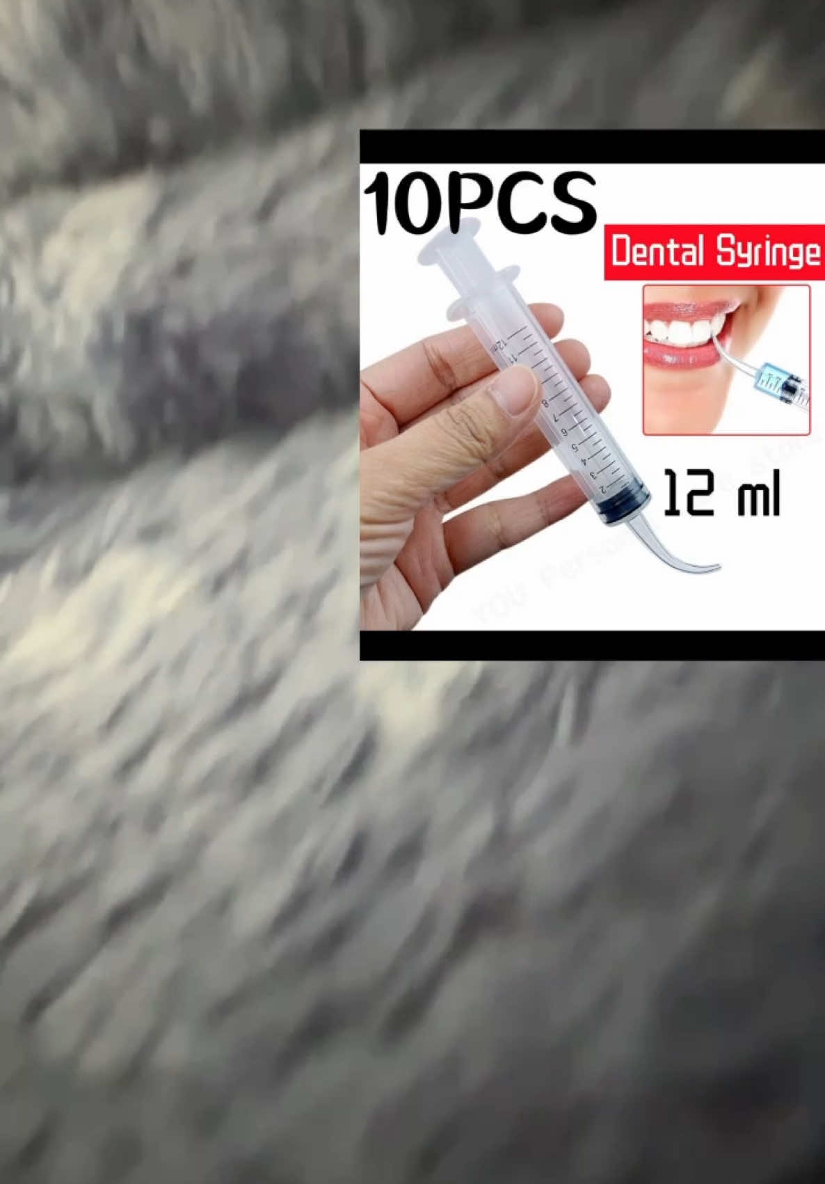syringe with curve tube needlelike
