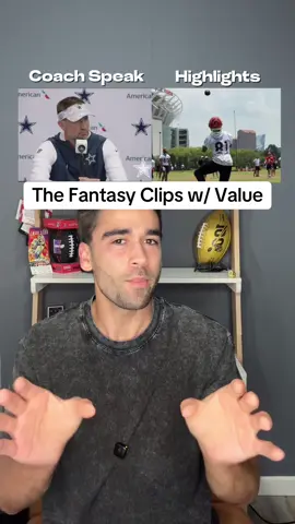 Training camp highlights are fun! And that’s about all they’re worth. Coach speak told us about Bucky Irving, Kenneth Walker, Brian Thomas and more last year. I’ll do my best to keep you up to date #fantasyfootball #trainingcamp #georgepickens 