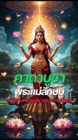 คาถาบูชา พระแม่ลักษมี #พระแม่ลักษมี #สายมู #เทพีแห่งความมั่งคั่งร่ํารวย #มูเตลู #ศรัทธาพารวย @สายมู @สายมู 