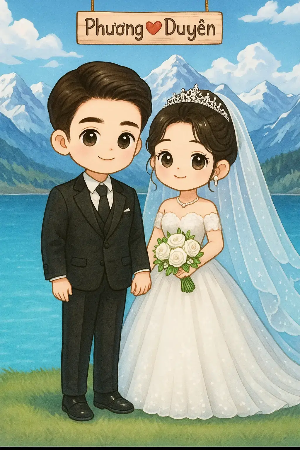 (Phương❤Duyên) _( Hiệp ❤Lài)_  (Sơn❤Duyên) . (Thanh Hà❤Ngọc Hoa)_ (Khâm ❤Tuyền )( Khánh ❤Vy).  ( Quỳnh Anh ❤Quốc Thái) . (Hữu Trí❤Minh Thư) .(Tài❤Kiều) ( Thanh Hoài ❤Hồng sen). (Út❤Tuyền) (Hoàng❤Thương)#côdâuchúrể #chibi #hinhnen #ellytrần #xuhuongtiktok 