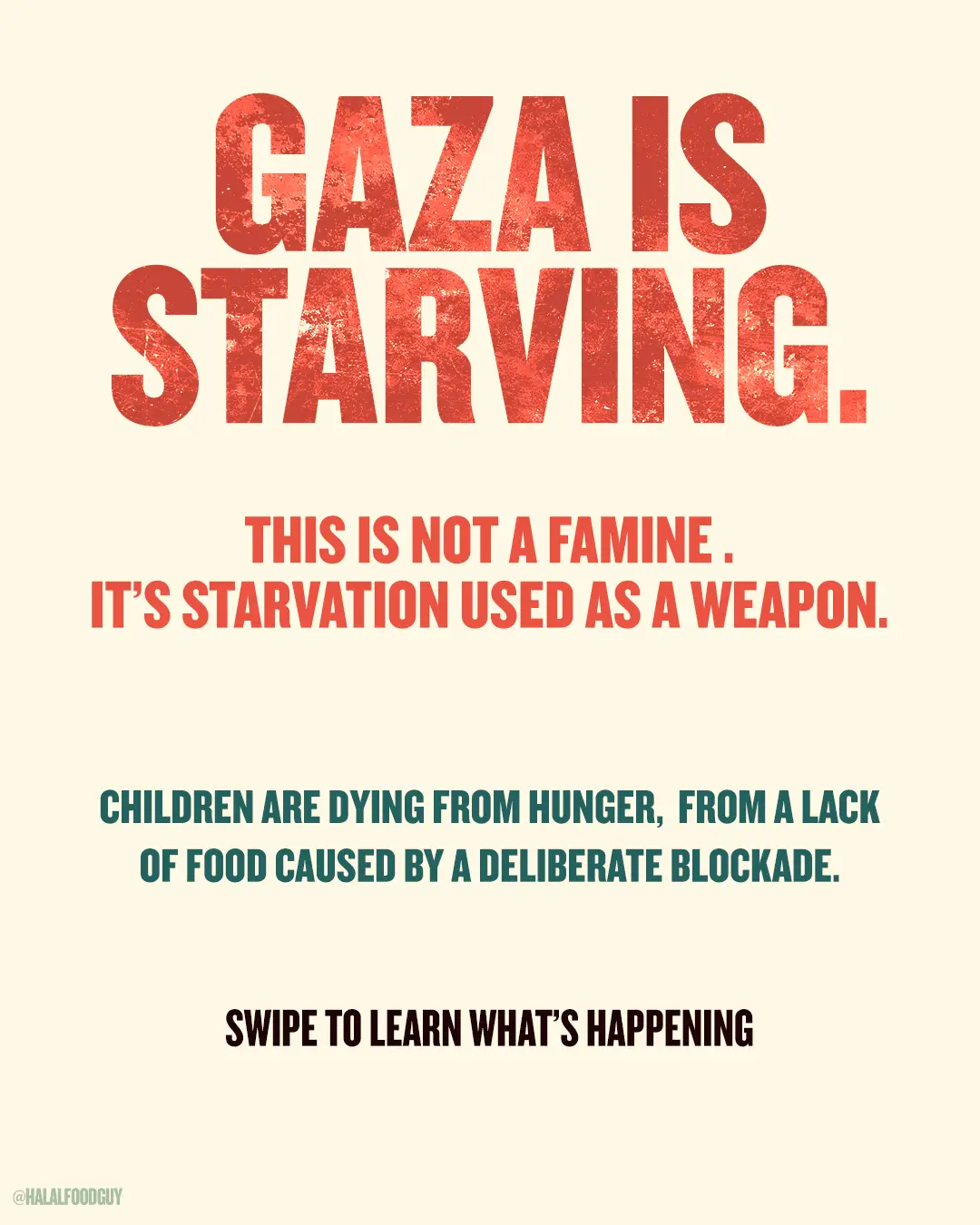 Gaza is starving. And it’s not a natural disaster, it’s deliberate. Children are dying from hunger. Aid is being blocked. People are being killed while waiting for food. If you have a voice, use it. If you have a platform, speak. Silence helps no one but the oppressor. 🟢 Share this. Talk about it. 