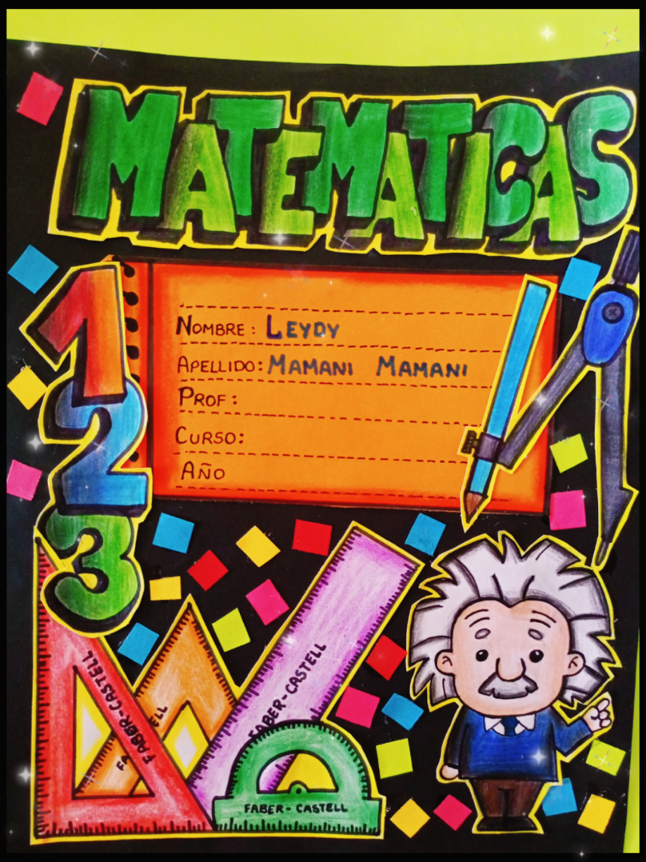 ☺️ Carátula de Matemáticas fácil y sencillo 😁#videoviral #Parati #caratulasbonitas 