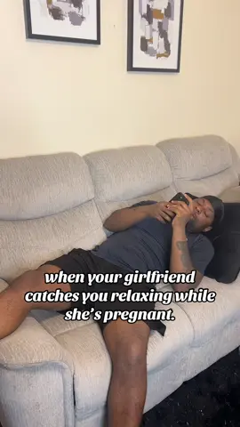 I should be the only one relaxing. #relatable #couplecomedy #pregnancyhumor #hilarious 
