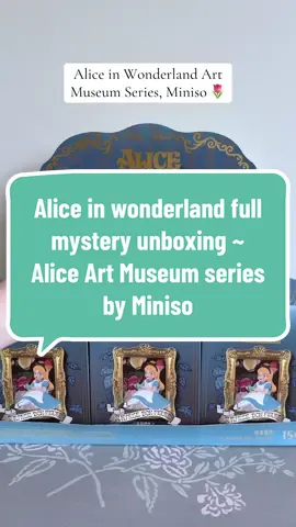 Omg just look at these! ✨💖🌷Disney Alice Art Museum series blind box collectible ~ by Miniso I cannot get over how good the design of each piece is and the holographic/lenticular backgrounds too!   These are newly released and only available on the Chinese market at the moment, I sourced them from a shop on market place AliExpress.  HERE : https://a.aliexpress.com/_EHxwYfM #aliceinwonderland #disneytok #mysteryunboxing #disneyminiso #disneyfinds #disneyunboxing 