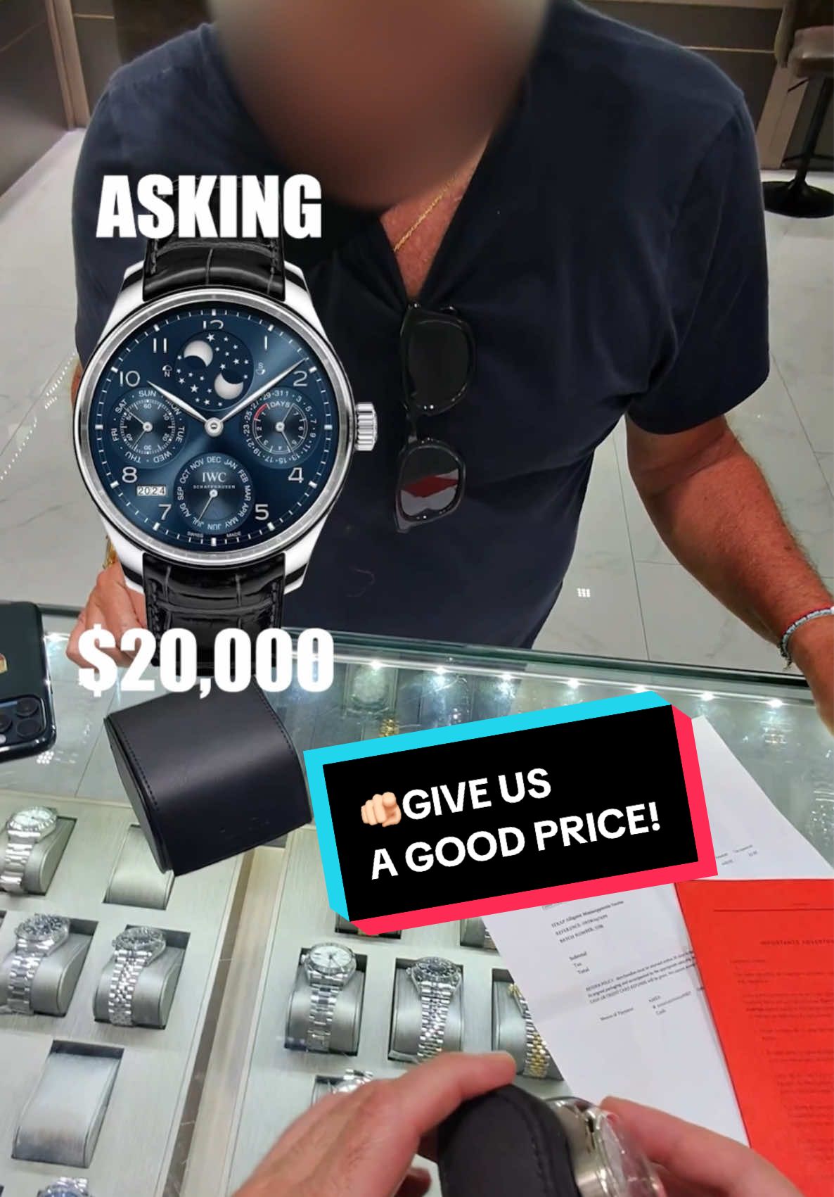 When reselling a watch it never hurts to check what the watch is currently selling for on the market, it saves everyone a headache! With a little market research G & this seller were able to negotiate a more reasonable number on this beautiful IWC that both sides were happy with🫱🏻‍🫲🏼 • • • #gluxejewelers #iwcwatches #perpetualcalendar #moonphasewatch #buysellrepeat♻️ #negotiation #greatdeals #miamijewelry #miamijewelrystore #buyselltrade #watchcommunity #watchnerds #watchdealer #watchsales 