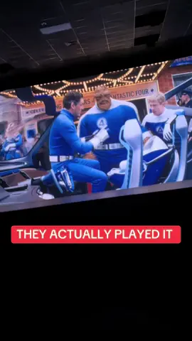 I can’t believe they actually played it 😭 #fantasticfour #fantastic4 #firststeps #reedrichards #suestorm #johnnystorm #bengrimm #thething #mrfantastic #galactus #pedropascal #marvelrivals #90210 #travisscott #mcu #fyp #fypシ #foryou 