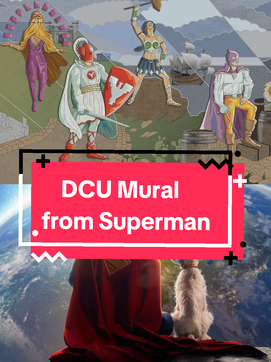 DCU Mural from Superman 2025 #superman2025 #dcumural #dcu #movietok #filmtok 
