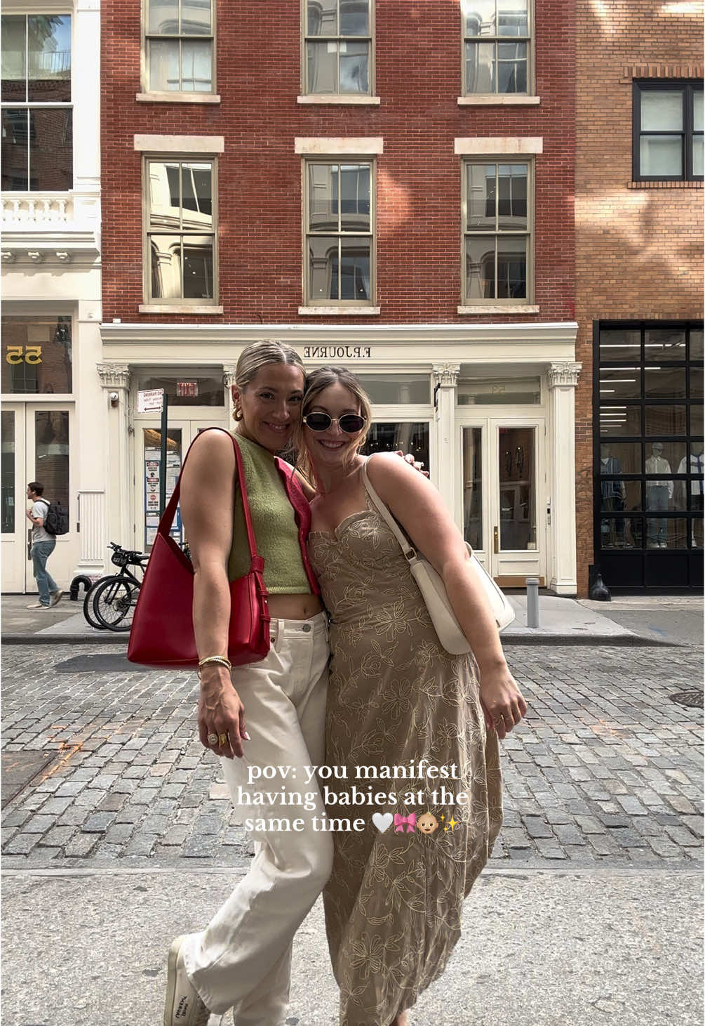 and then it actually happens 🩷👶🏼🎀👶🏼 @nicole | fitness + new mom #nycmoms #nycmom #newmom #citymom #momfriends #girlmoms #firsttimemom 
