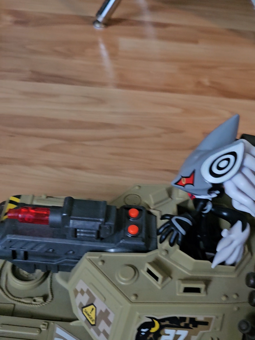 Day 146 of Asking Sega to Bring Infinite the Jackal Back in a Main Game. I don't have a pretty pink car for him so he gets a giant tank that I borrowed from my brother. Sega he better be in this game I need to run over Shadow. #infinitethejackal #infinitesonic #sonicthehedgehog #sonicracingcrossworlds 
