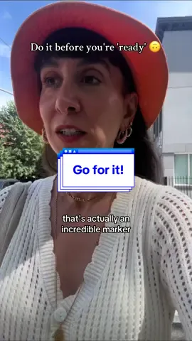 Do it scared!!! 🥲⁣ ⁣ Listen. I'm not saying not to be PREPARED -⁣ That's different.⁣ ⁣ But ready? Oof.⁣ If it's a big enough risk, we may never feel such.⁣ ⁣ Maybe! But might as well not wait -⁣ And just go towards that which feels true -⁣ ⁣ Now. 😊⁣ ⁣ #bigsis⁣ #motivation