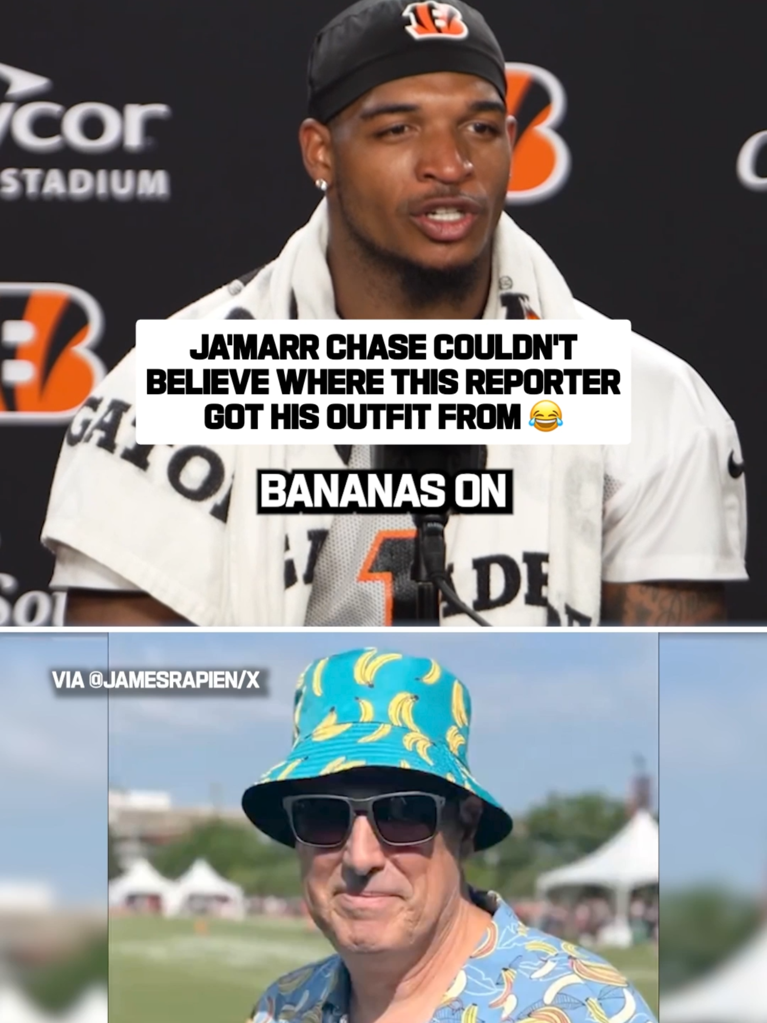 such a great interaction 😂 #jamarrchase #cincinnati #bengals #nfl
