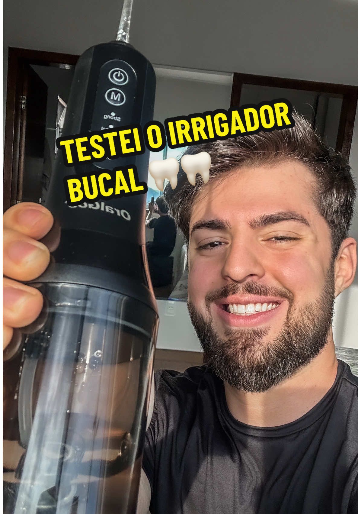 Xô mau hálito 😁 #TikTokShopChegou #dente #irrigadorbucal #dentista 
