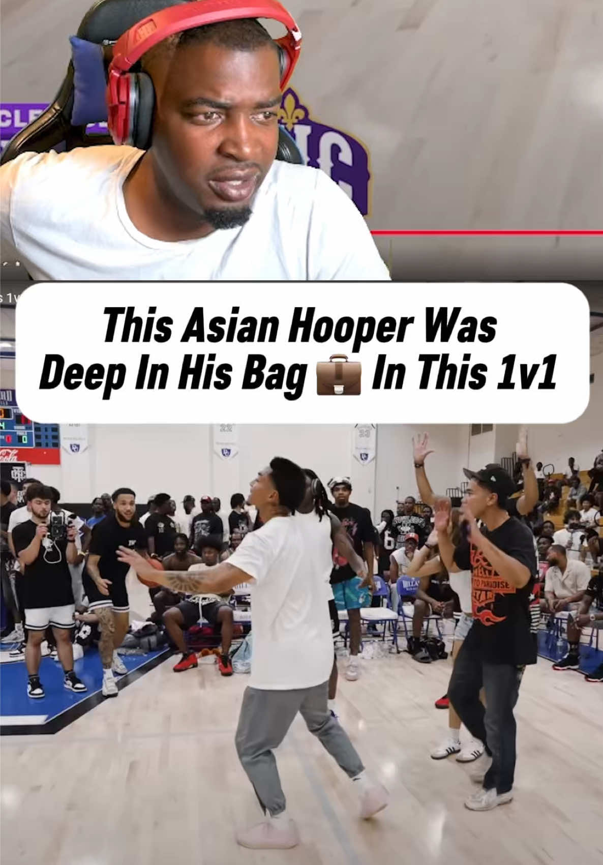 This Asian Hooper Was Deep In His Bag🧳 In This 1v1 🔥 | Asian Hooper Shut Down The Trenches On The Next Chapter #explorepage #reaction #fyp #react #basketball #1v1 #roythaboi #tnc #thenextchapter #ballislife 