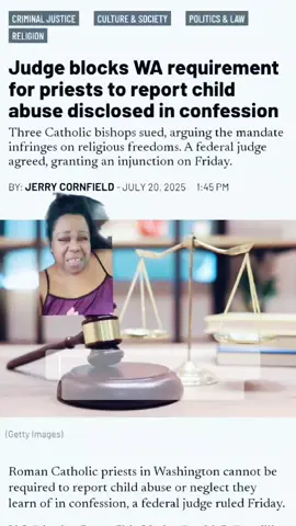 They scream “protect the kids” 🧒🏽— but when it’s priests abusing kids? Crickets. The Trump DOJ backed a lawsuit to block a law that would’ve made priests report child abuse. So drag queens = danger, but covering up for predators in the church? That’s “religious freedom.” 🥴 #ProtectTheKids #GOPHypocrisy #TrumpDOJ #ChurchCoverUp #ExposeTheTruth #GoddessMiaSpeaks #LGBTQIA #StopTheSilence #substackgems 
