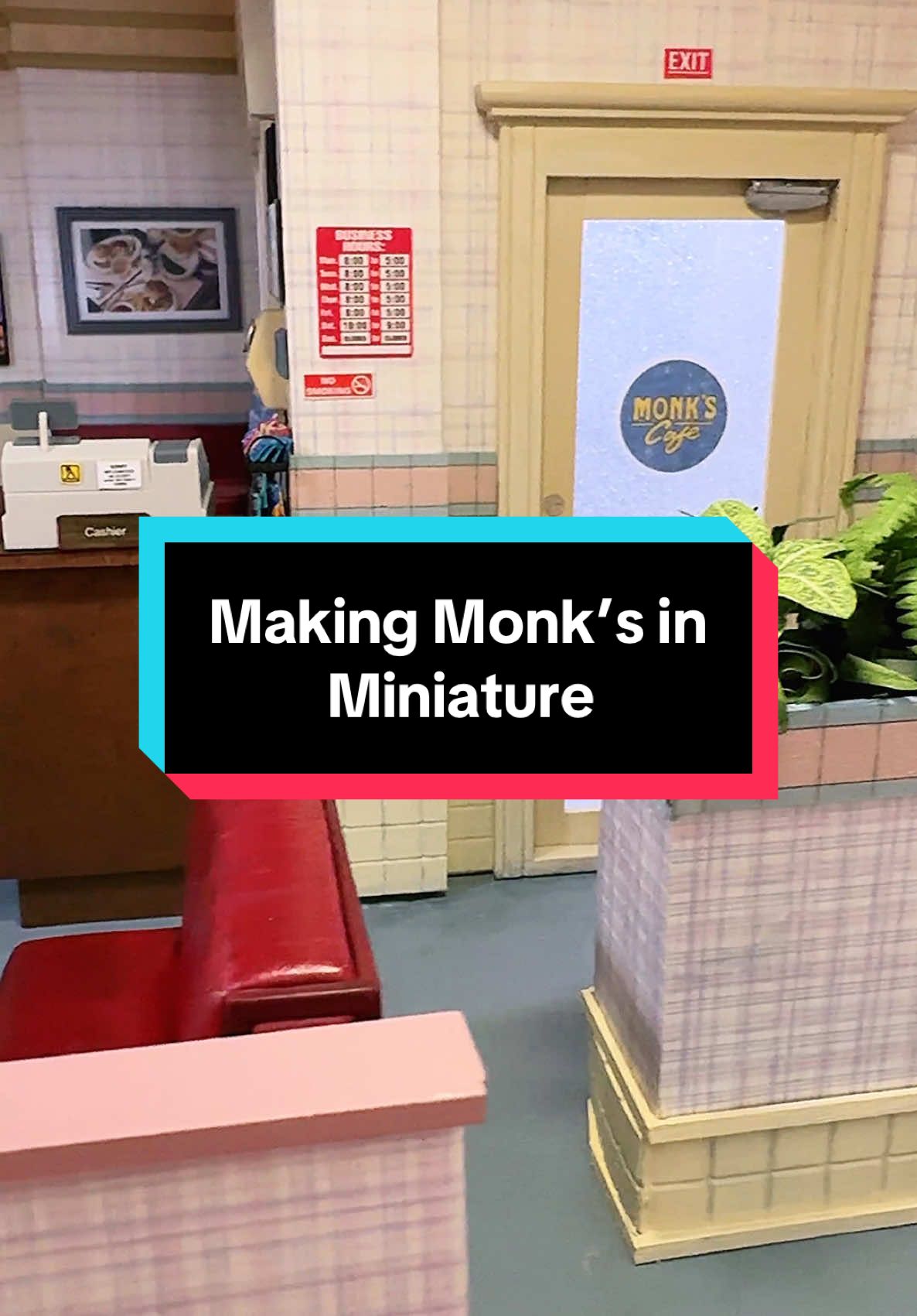 Adding a few extras. #DIY #seinfeld #monkscafe #dollhouse 